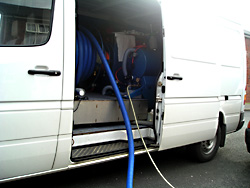 Van-mounted cleaning system